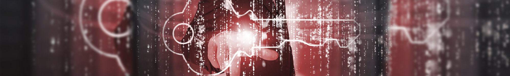 man activating a floating key to represent ongoing security and privacy